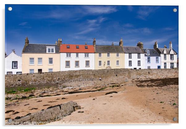 Anstruther Houses with a Sea View Acrylic by Kasia Design