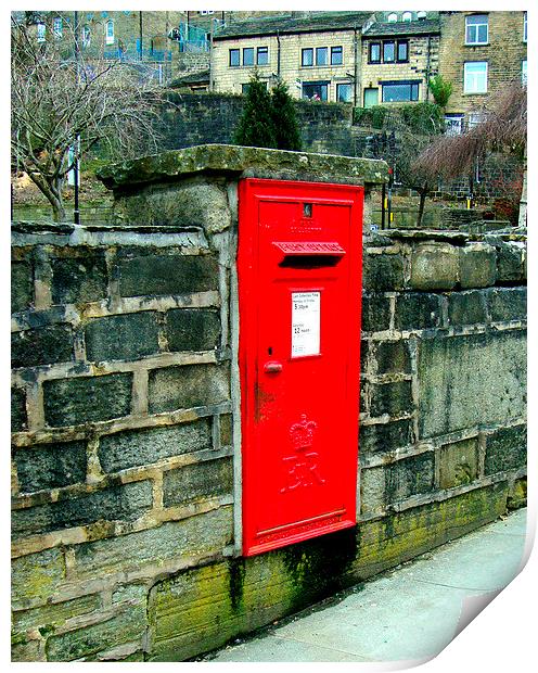 The Post Box in the Wall Print by Jacqui Kilcoyne