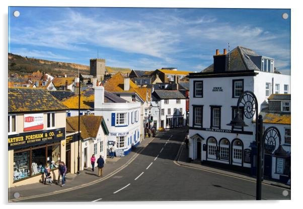 Lyme Regis Square  Acrylic by Darren Galpin