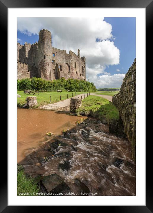 Laugharne Castle, Camarthenshire, Wales Framed Mounted Print by Heidi Stewart
