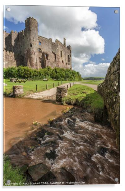 Laugharne Castle, Camarthenshire, Wales Acrylic by Heidi Stewart