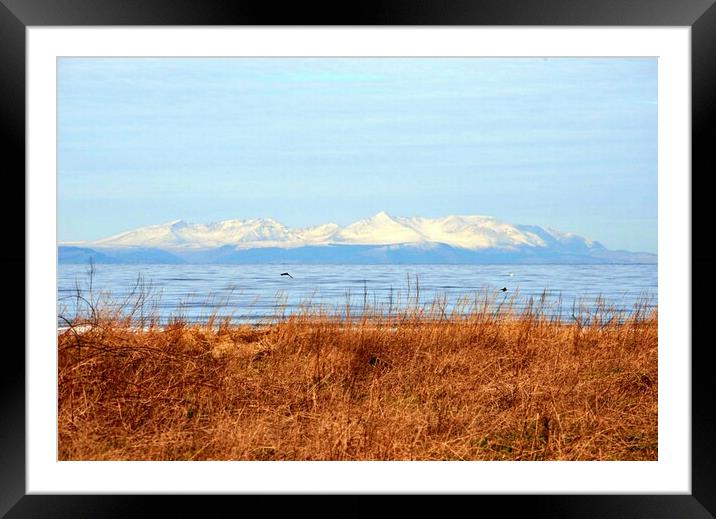 A wintry Arran mountain view Framed Mounted Print by Allan Durward Photography