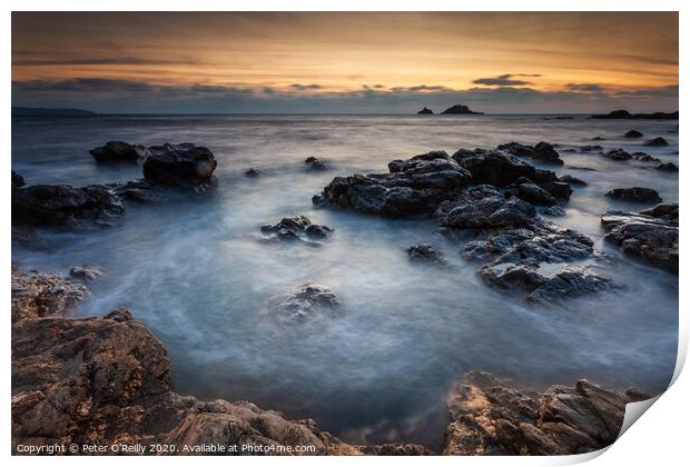 Rocky Shore Print by Peter O'Reilly