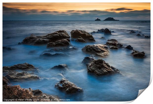 Sunset Rocks Print by Peter O'Reilly