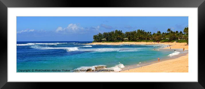 Amazing beach in Hawaii, the USA Framed Mounted Print by PhotOvation-Akshay Thaker