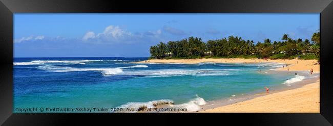 Amazing beach in Hawaii, the USA Framed Print by PhotOvation-Akshay Thaker