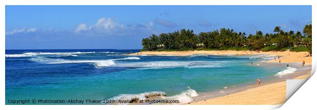 Amazing beach in Hawaii, the USA Print by PhotOvation-Akshay Thaker