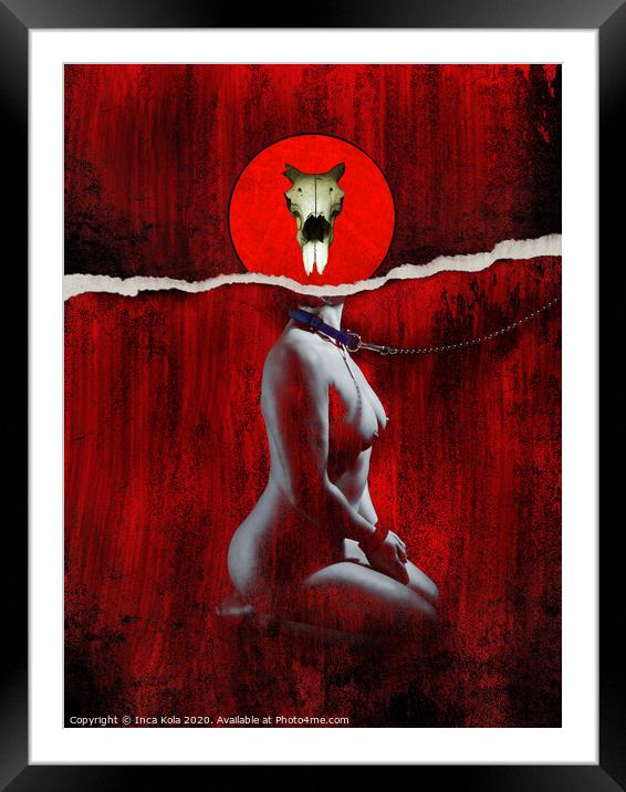 Erotica Torn and Abstracted Framed Mounted Print by Inca Kala
