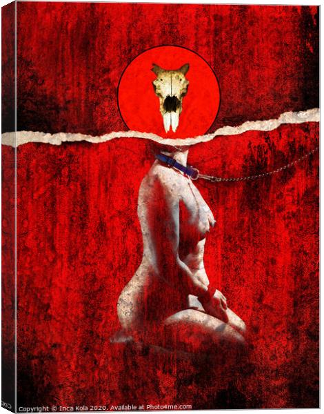Erotica Torn and Textured  Canvas Print by Inca Kala