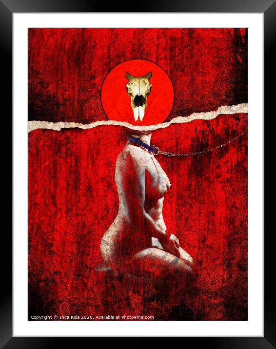 Erotica Torn and Textured  Framed Mounted Print by Inca Kala
