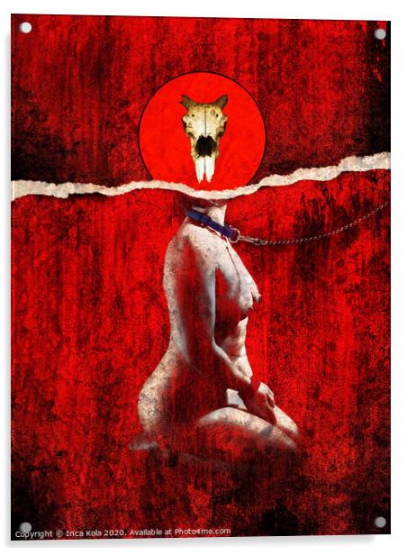 Erotica Torn and Textured  Acrylic by Inca Kala
