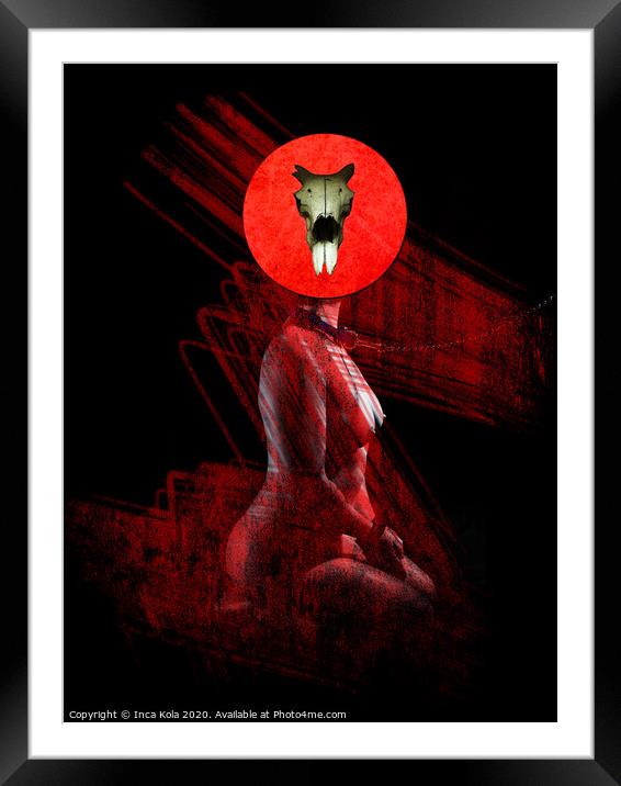 Good Girl Gone Abstract  Framed Mounted Print by Inca Kala
