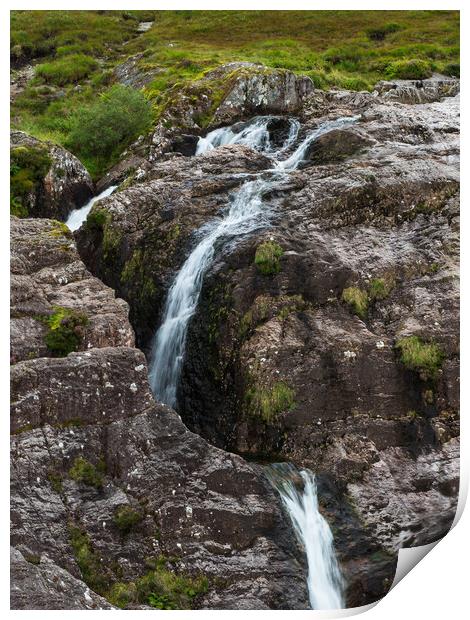 Glencoe Waterfall. Print by Tommy Dickson