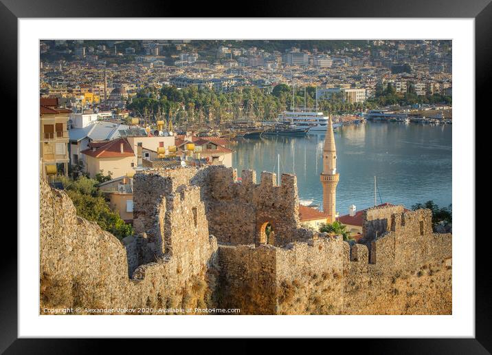 Layer cake of cultures in Alanya architecture Framed Mounted Print by Alexander Volkov