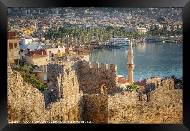 Layer cake of cultures in Alanya architecture Framed Print by Alexander Volkov