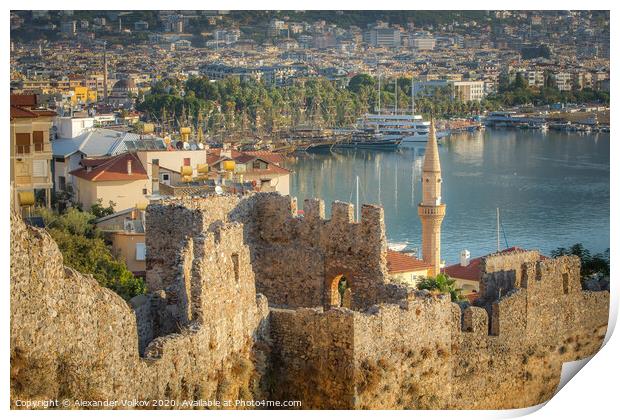 Layer cake of cultures in Alanya architecture Print by Alexander Volkov