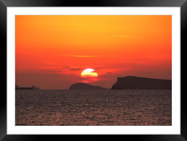 Ibiza sunset Framed Mounted Print by Sam Smith