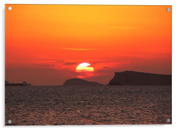 Ibiza sunset Acrylic by Sam Smith