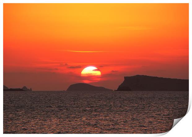 Ibiza sunset Print by Sam Smith