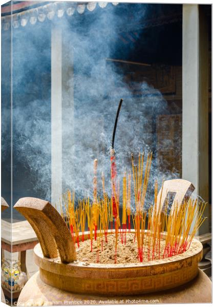Incense Burner Canvas Print by Graham Prentice