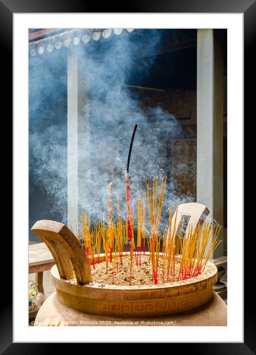 Incense Burner Framed Mounted Print by Graham Prentice