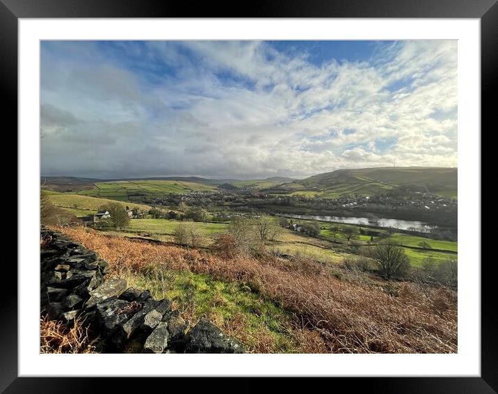 Hayfield in Derbyshire Framed Mounted Print by Katie Royle