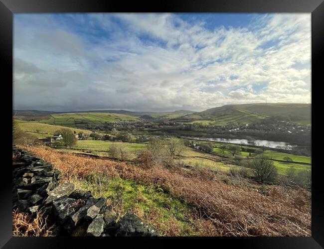 Hayfield in Derbyshire Framed Print by Katie Royle