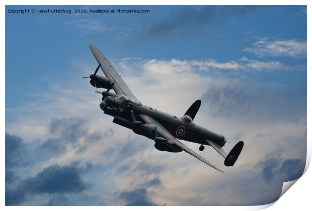 Lancaster Bomber  Print by rawshutterbug 
