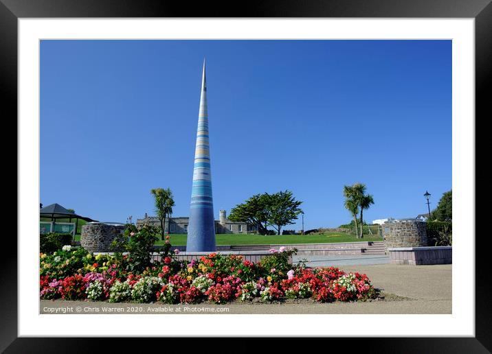 The Bude Light Monument Bude Cornwall  Framed Mounted Print by Chris Warren