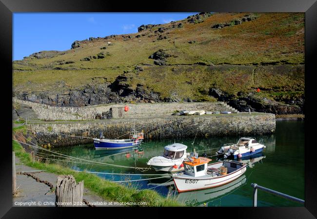 The harbour at Boscastle Plymouth Cornwall England Framed Print by Chris Warren