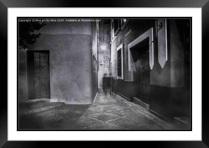 Strangers in the night Framed Mounted Print by Fine art by Rina