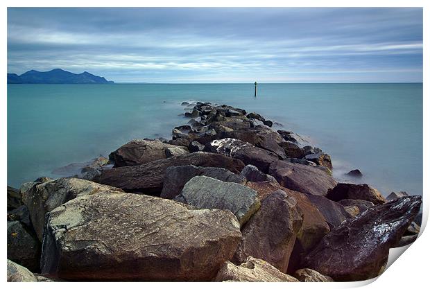 Llandwrog view Print by R K Photography