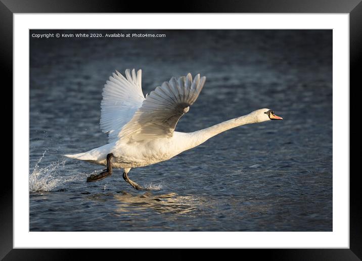 Walking on water Framed Mounted Print by Kevin White