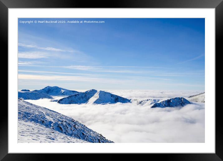 Peaking Above the Clouds Framed Mounted Print by Pearl Bucknall