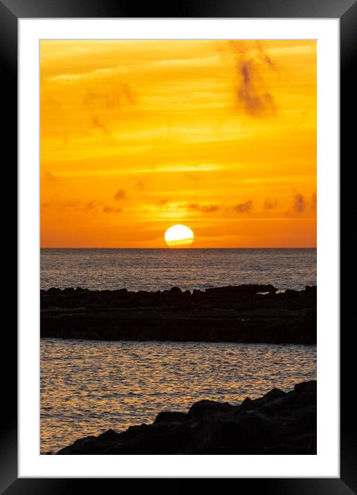 Fuerteventura sunrise Framed Mounted Print by chris smith