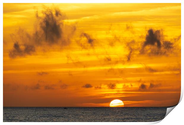 Fuerteventura sunrise Print by chris smith