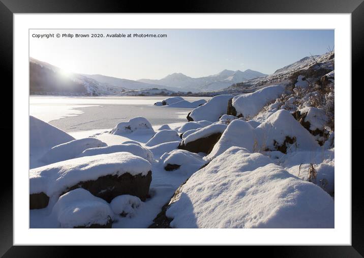 Wales in Winters Snow. No 5 Framed Mounted Print by Philip Brown
