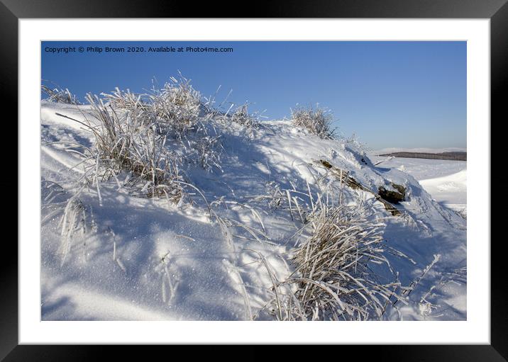 Wales in Winters Snow. No 6 Framed Mounted Print by Philip Brown