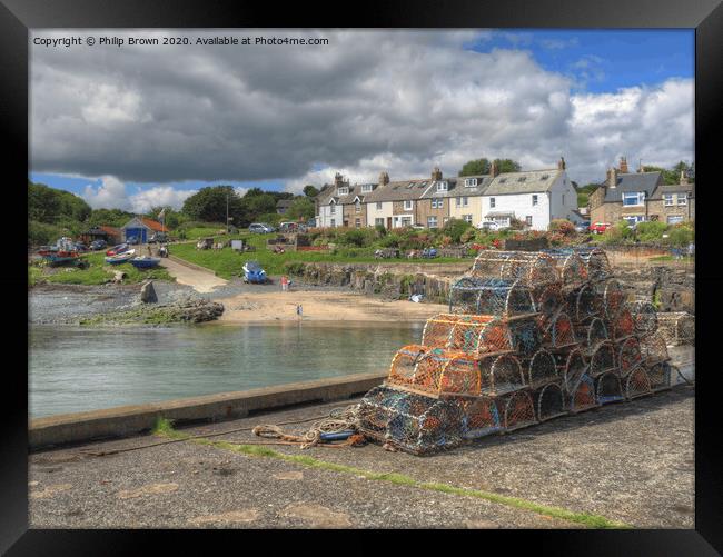 Fishermans Crab Pots, Craster, Northumberland  Framed Print by Philip Brown