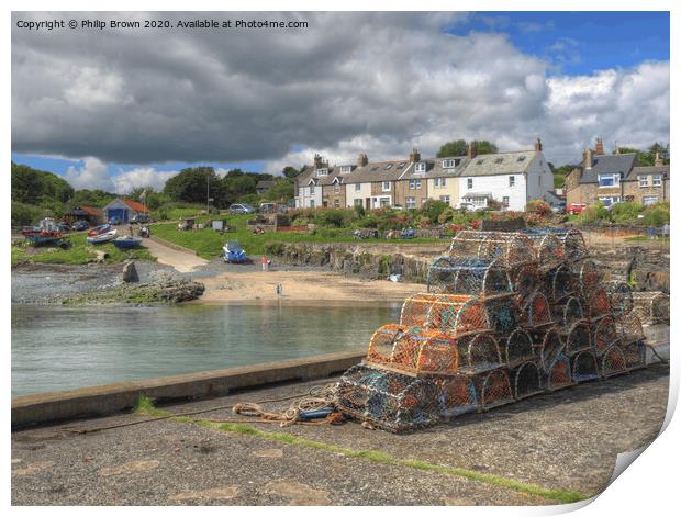 Fishermans Crab Pots, Craster, Northumberland  Print by Philip Brown