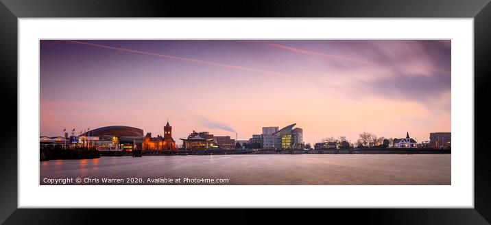 Cardiff Bay Cardiff Wales Framed Mounted Print by Chris Warren