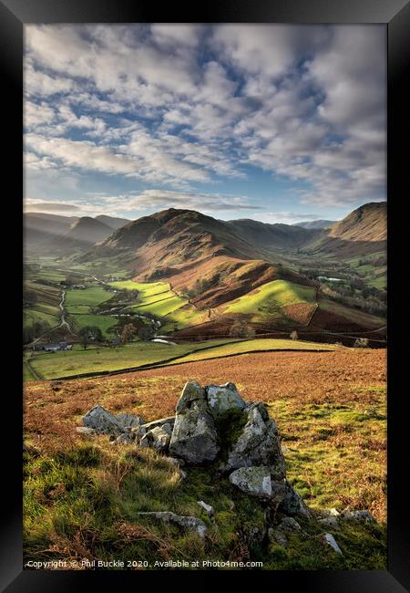Martindale Valley Light Framed Print by Phil Buckle