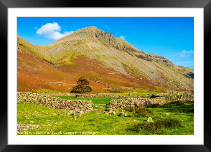 Great Gable Framed Mounted Print by geoff shoults