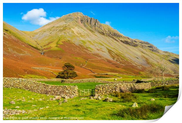 Great Gable Print by geoff shoults