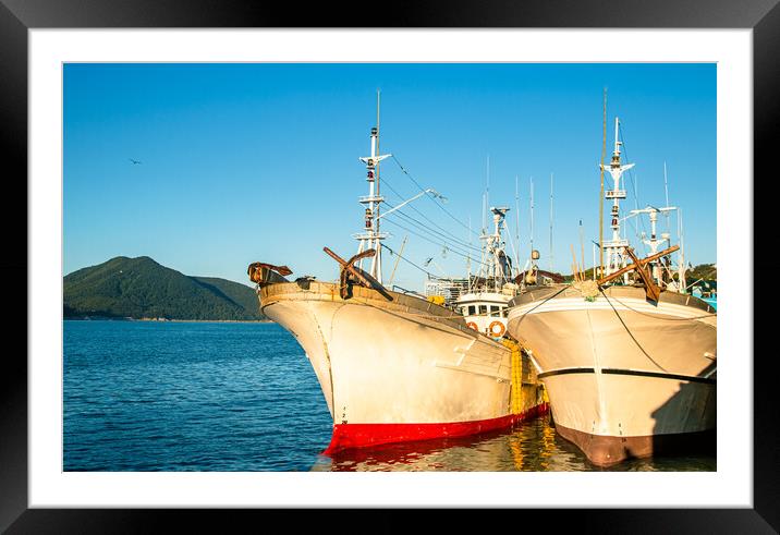 parking boats Framed Mounted Print by Ambir Tolang
