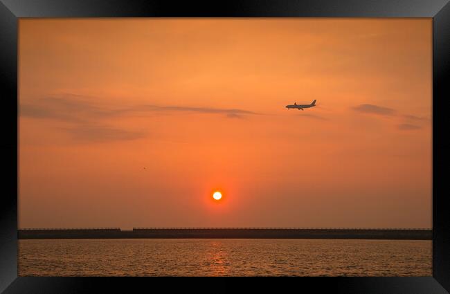 gloomy Sunset Framed Print by Ambir Tolang