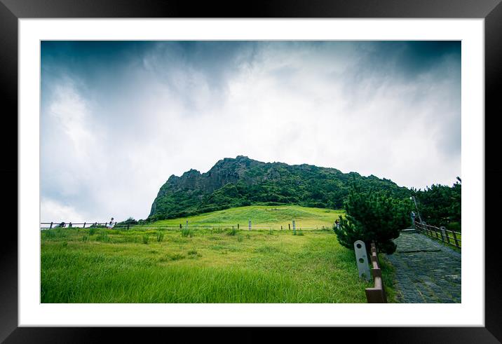 Jeju island landscape view Framed Mounted Print by Ambir Tolang