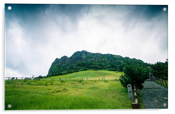 Jeju island landscape view Acrylic by Ambir Tolang