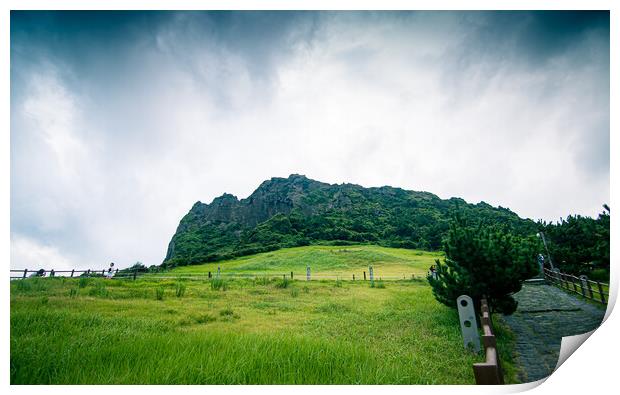 Jeju island landscape view Print by Ambir Tolang