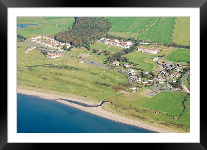 Aerial view of Turnberry Hotel and Resort and Turn Framed Mounted Print by Allan Durward Photography